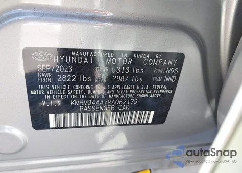 2024 Hyundai Ioniq 6 Sel from USA, damaged, VIN KMHM34AA7RA062179